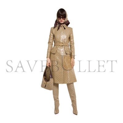 GUCCI COATED GG COTTON CANVAS FABRIC COAT 860487